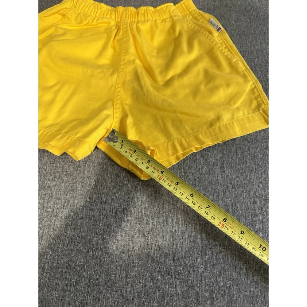 Reebok Men's Yellow Cotton Chino Pull-On Shorts Slash Pockets Machine Wash Sz S